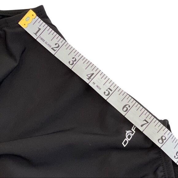 “Dolphin Ocean” Racing Solid Performance Back One Piece Swimsuit • Blk• 26 • NWT - Picture 12 of 13